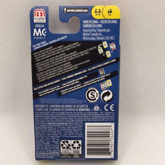 Dos Express Card Game From The Makers Of Uno Family Game Mattel - Picture 4 of 6